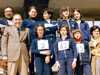 Alcuni partecipanti santandreani ai Giochi della Gioventù 1978