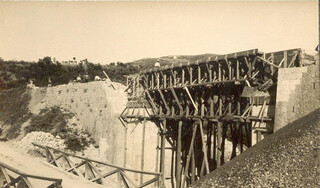 Il ponte sull'Arsa in costruzione