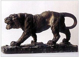 Tigre, scultura in bronzo